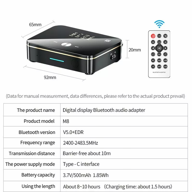 USB Bluetooth 5.0 Transmitter Receiver Wireless NFC to 2RCA Stereo Audio Adapter US - Image 2
