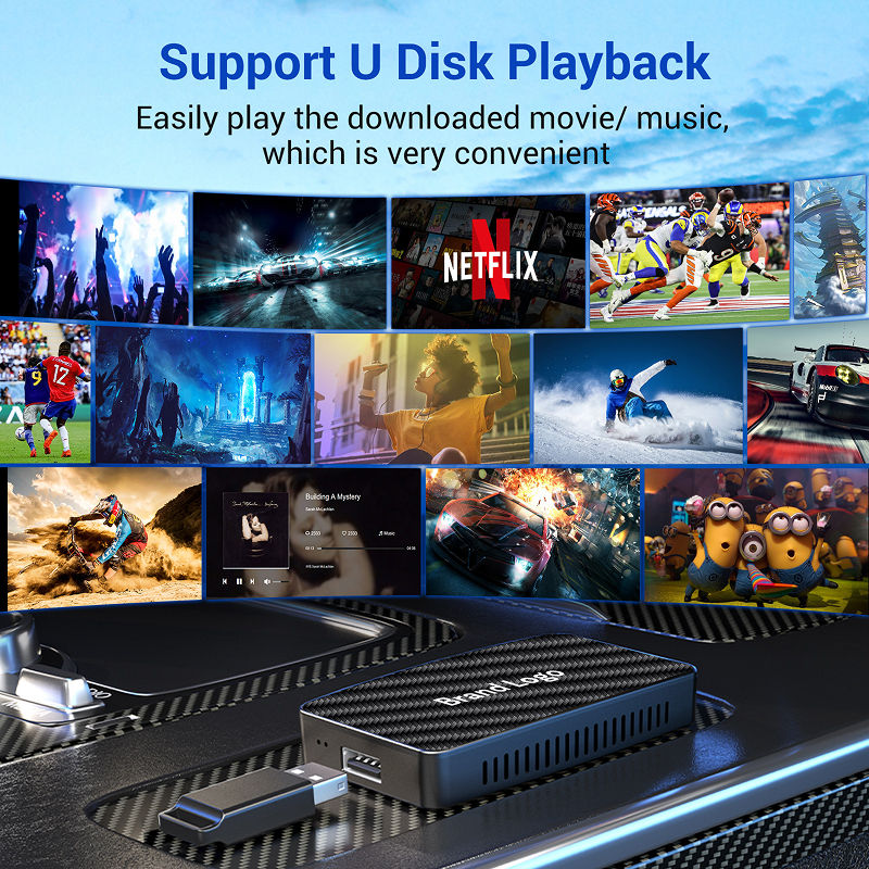 2025 Upgraded Play2Video Pro YouTube Netflix Prime video wireless CarPlay/Android Auto car box - Image 5