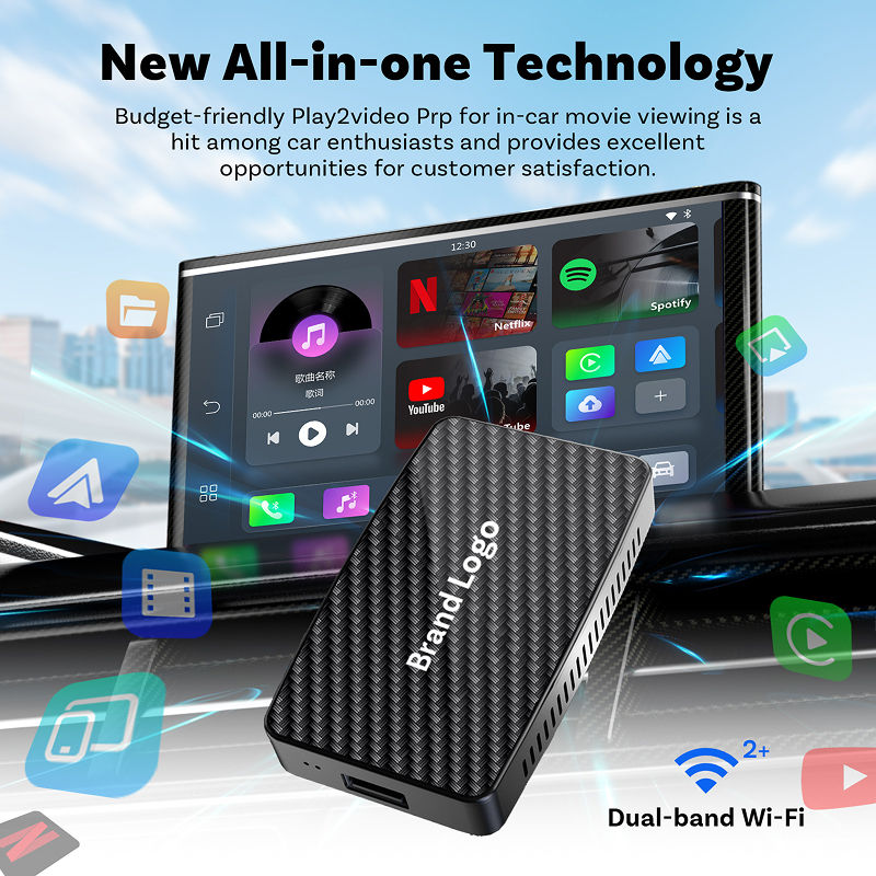 2025 Upgraded Play2Video Pro YouTube Netflix Prime video wireless CarPlay/Android Auto car box - Image 2