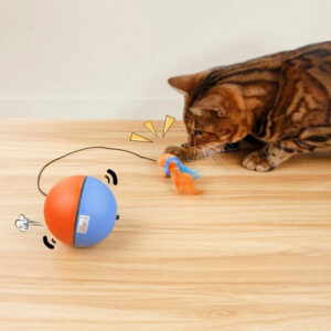Interactive Automatic Rolling Ball Smart Cat Toys Feather Cat Toys Electric